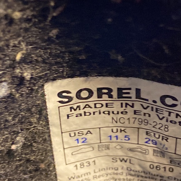 Sorel winter boots SZ 12 T - Picture 6 of 7